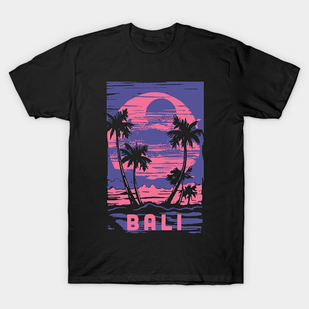 Bali Indonesia Souvenir Lifestyle Cyberpunk Vacation Trip T-Shirt by livania